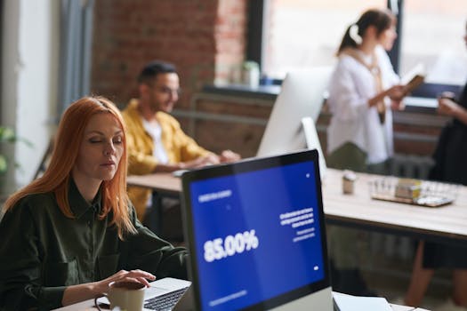 successful freelancers at work