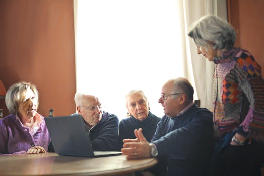 A woman mentoring a group of beginners