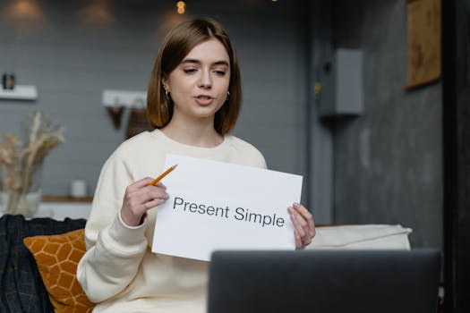 Woman presenting her tech portfolio