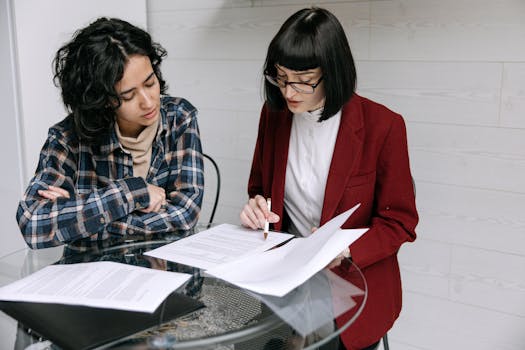 woman reviewing job offers