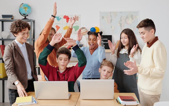 Women celebrating their achievements in tech