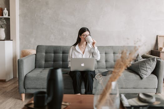 woman coding at a laptop
