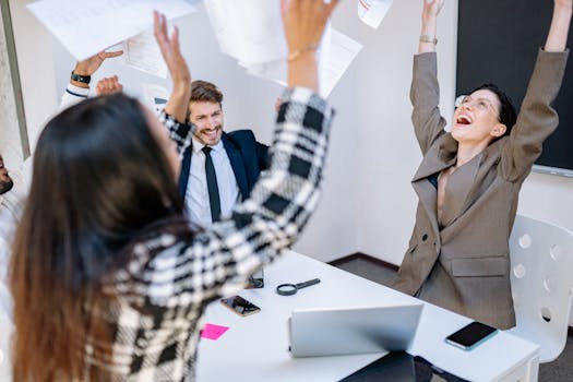 image of women celebrating success in tech