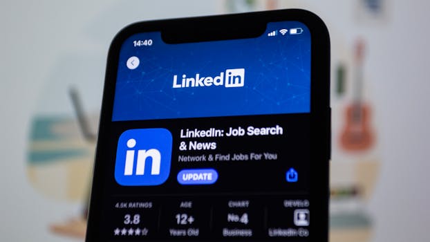 Professional social media profile example