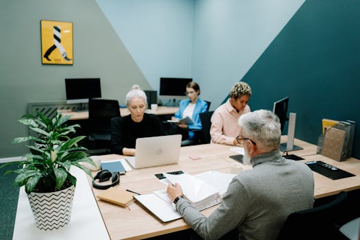 women discussing tech career options