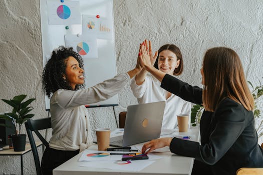 group of women celebrating diversity in the workplace