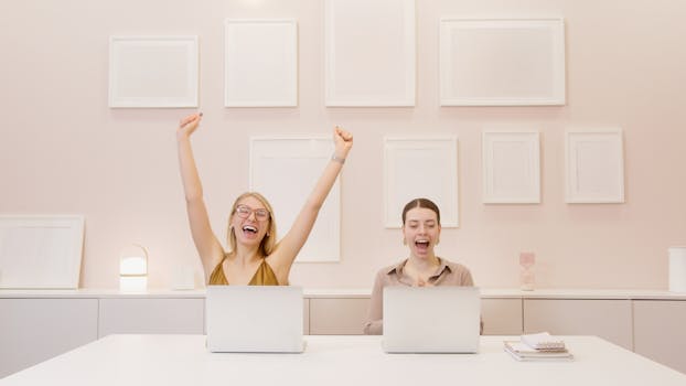 Women in tech celebrating success